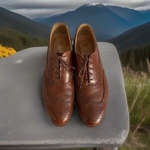 READ Alden New‎ England 929 Cognac Mottled Cap Toe Shoes Men's 10 AA/B Quality
